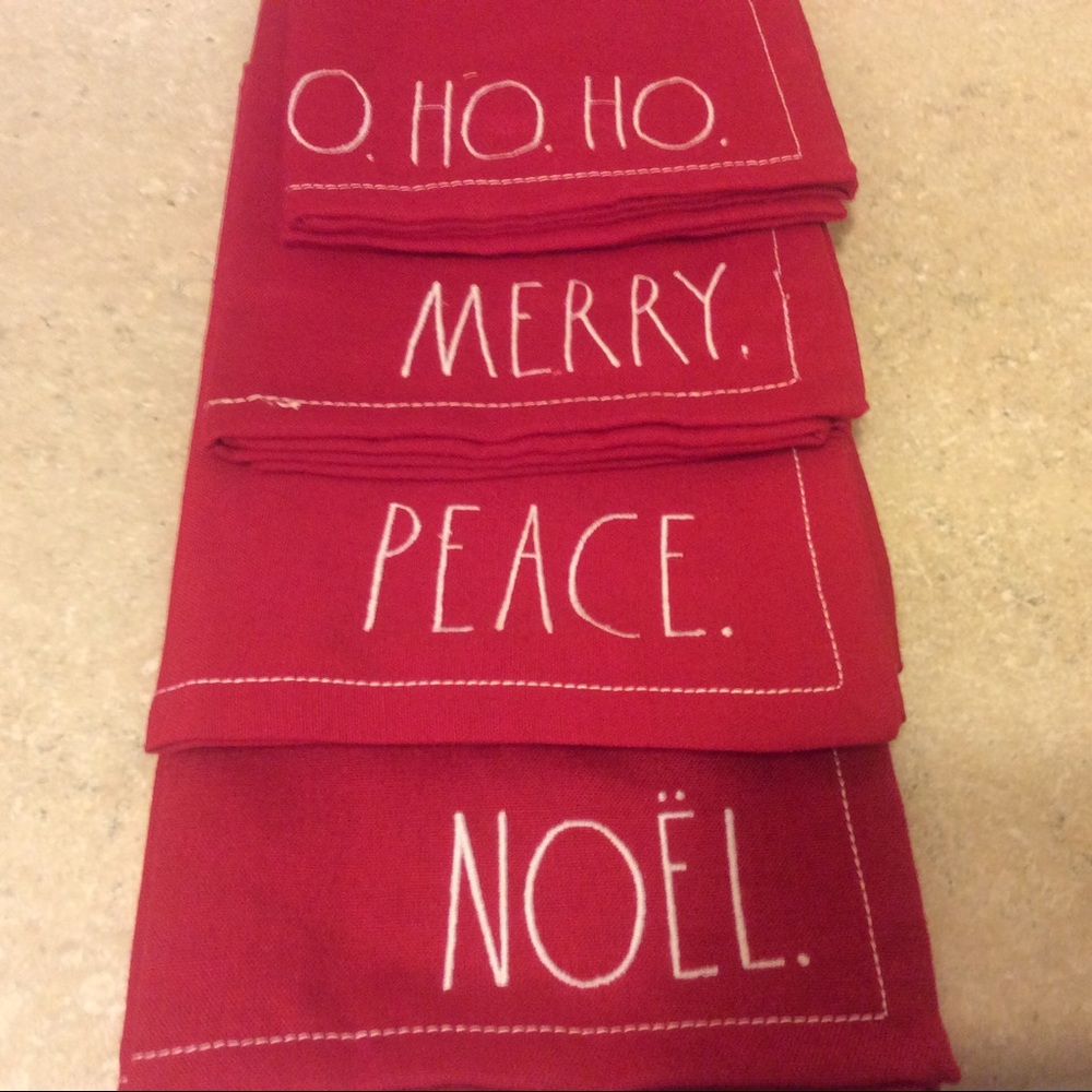 Rae Dunn HOLIDAY Embroidered Napkins